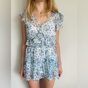 Blue floral dress
